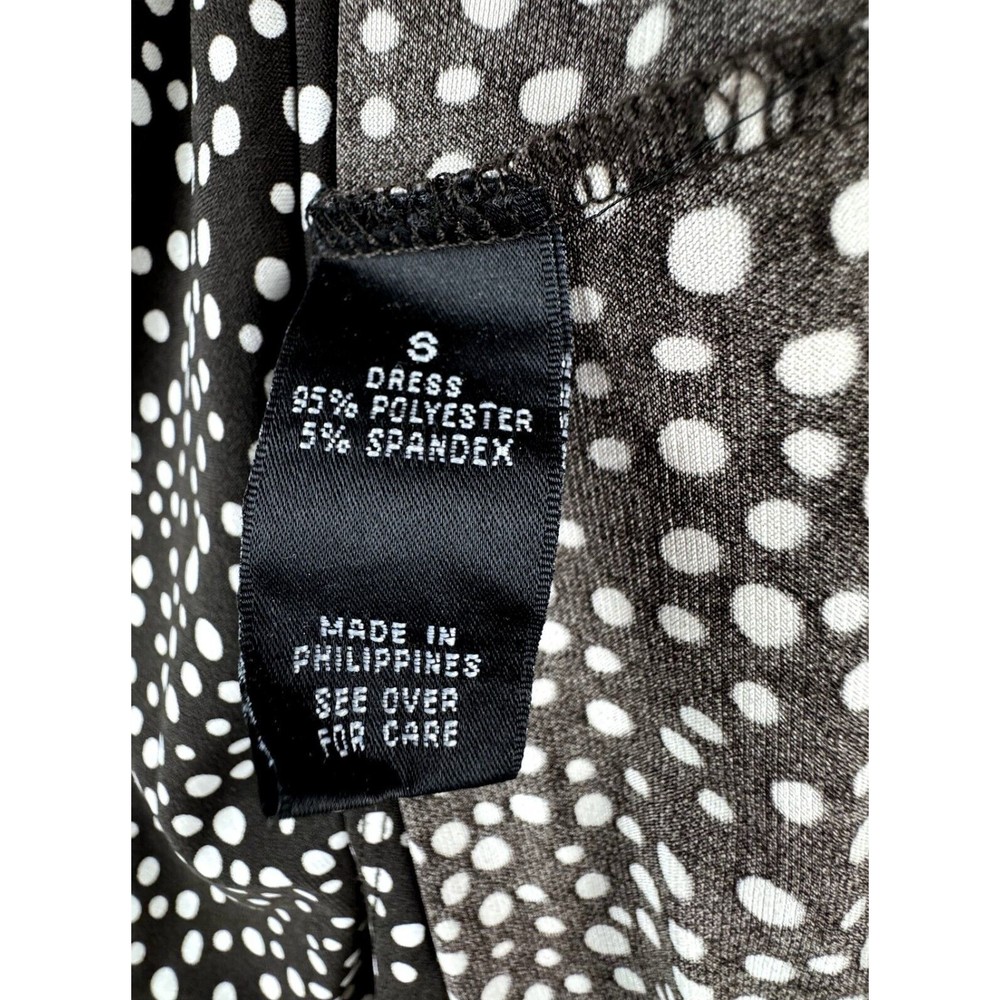 IZ Byer California Women Brown with White polka dots Dress Empire Waist Sz Small - Picture 4 of 5
